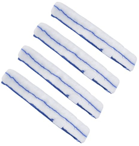 4 Pcs Microfiber Window Washer Replacement Scrubber, Window Squeegee Cover Wiper for Extension Pole 35cm