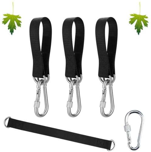 Armastuse 4 Stück Hängematte Befestigung Aufhängung Gurt Kit, mit D-Ringen,Baumschonende verstellbare Baumgurte für Garten Hängematten und Schaukeln
