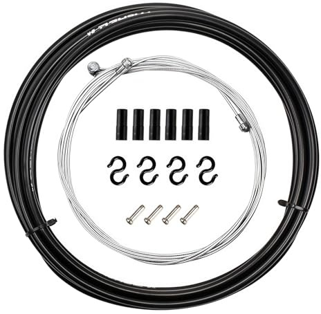 HIKPACKER Fahrrad Bremszug,2.5M Universal Fahrrad Schaltzug Set,Schaltseil Set,Hülle Und Bremse,Universal Fahrrad-Bremszug Standard Bremsen Kabel Gehäuse Kit für Rennrad, MTB,Citybike und Andere