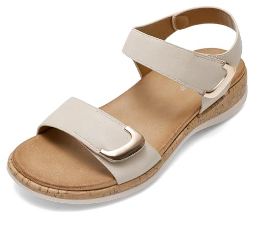 Littleplum Sandales Femme Été Confortable Casual Plats Plage Claquettes