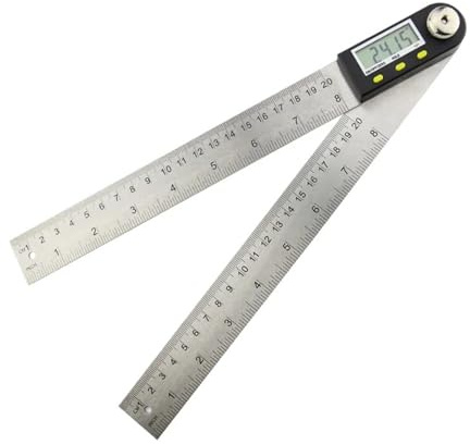 Goniometro per la lavorazione del legno, Goniometro Digitale Strumenti Elettronici Per Carpentiere Cercatore Angolare Multimetro Righello Di Misurazione, Strumento Di Misurazione Dell'angolo(0-200mm)