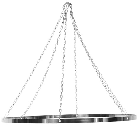 Toyvian Kit de Aro Redondo de Metal para Dosel de Techo 60 Cm, Soporte Ajustable para Cortinas, Herrajes Resistentes para Decoración de Bodas y Eventos Interiores y Exteriores