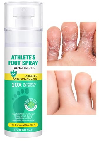 Spray Cuidado Pie de Atleta 120ml Enrojecimiento Podal | Spray Antipicor Podal Para Adultos Mujeres Hombres Corredores Vestuarios Viajes Hogar Gimnasio Salón Rutina