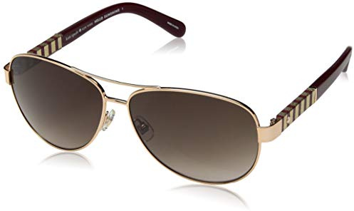 Kate Spade New York Women's Dalia 2 Aviator Sunglasses, Rose Gold, 58 mm