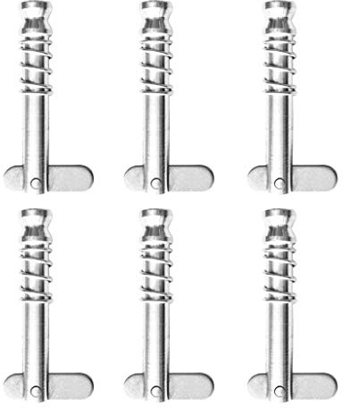 B Baosity 6Pcs Edelstahl Steckbolzen Federsteg Bolzen für Boot Bimini Top Deckscharnier