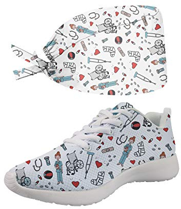 Showudesigns Enfermera Deportivos Sanitarios Mujer Zapato de Trabajo Zapatillas Enfermero Zapatos sin Cordones comodas Zapatos 36 EU Running Sneakers Respirable Zapatos