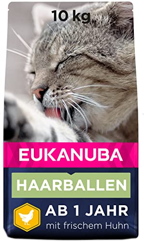 Eukanuba Anti-hårbollar kattmat – premium torrfoder för att minska hårbollar, 10 kg