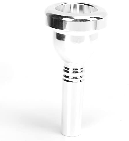 Tenor Large Shank Mouth Piece,Trombone Mouthpiece,Metal 12.7mm 5G Wind Instrument Accessory Replacement (Silver)
