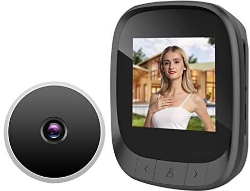 Leapiture Smart Peephole Doorbell Camera 2.4 Inch 0.3MP Smart Video Door Viewer Security Eye Surveillance Camera Display 90° Wide Angle for Home Security