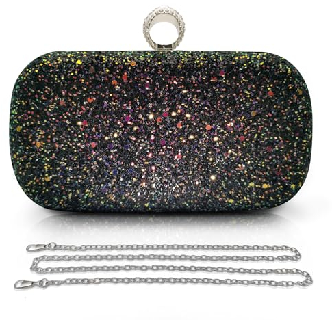 Pahajim Damen Clutch Glitzer Tasche Abendtasche Damen Elegante Kleine Handtasche Strass Clutch Umhängetasche für Hochzeit Party Date