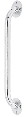 Medline Knurled Chrome 16” Grab Bar for Shower & Bathtub, Independence & Ease of Movement — for Elderly, Handicapped or Seniors, 300 lb. Capacity, 1 Bar