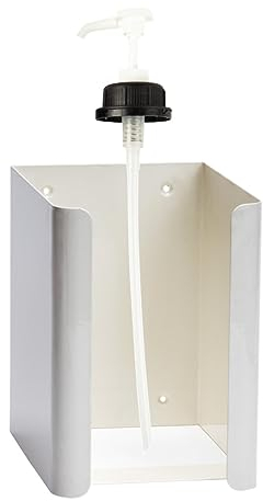 SORIFA - Wandhalterung aus pulverbeschichtetem Metall + Pumpe für Kanister 5 l von SORIFA – für Gele und Flüssigseifen
