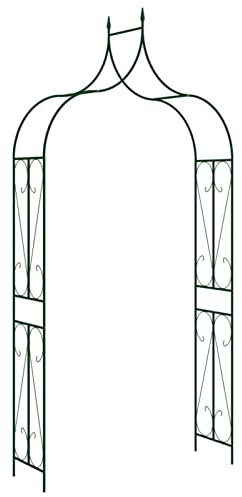 GuyAna Rosenbogen Dunkelgrün 120x38x258 cm Eisen Rosenbogen Metall Rankhilfe Rosen Hochzeit Garten Bogen Pflanzbogen Deko Bogen