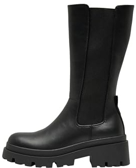 ONLY Femme Onldoja-5 Pu Long Boot, Noir, 38 EU