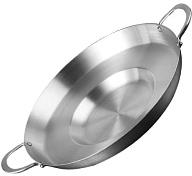 ZzzaNa Sartén Discada Mexicana Acero Inoxidable Comal Heavy Duty cóncavo comal Aire Libre cazo Plancha Freidora chicharron Tazón for freír Tazón for freír Comal Cocina Sartenes Sartenes