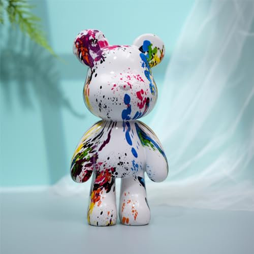 Coniuty Statue d'ours en résine pour la Maison, Sculpture d'animal pour Chambre intérieure (Type C)