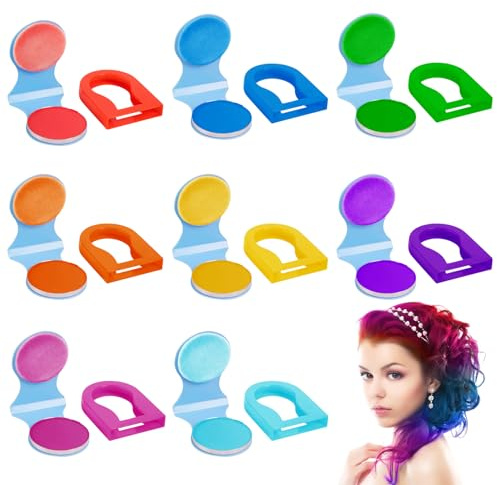 OneNine 8 Colors Temporary Hair Chalk Hair Dye For Girls Kids Adults, Non-Sticky Washable Hair Dye, Vibrant Hair Color Makeup Kit For Sport Events, Halloween, Christmas, Birthday, Cosplay, Party