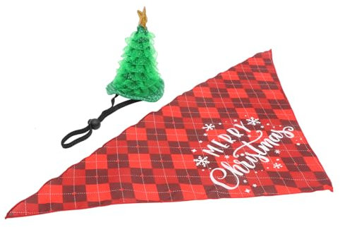 BCOATH Weihnachtsmützen-Set Für Haustiere Hundegeburtstagsparty Dekorative Bandana-mütze Weiche Haustierkappe Für Katzen Welpen Urlaubskostüm Für Haustiere