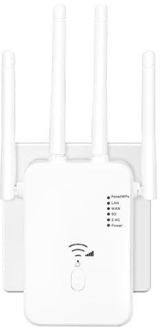 Qwdqwd 2025 Newest WiFi Extender, WiFi Booster, WiFi Repeater, 4 *Antennas Covers Up to 45 Devices, Internet Booster - with Ethernet Port, Quick Setup, Home Wireless Signal Booster