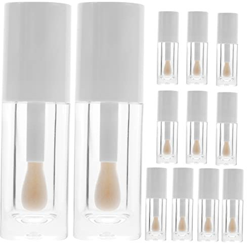 CANIGHT 12pcs 6ml Small Empty Lip Gloss Tubes with Wand Refillable Containers for DIY Lip Gloss and Storage