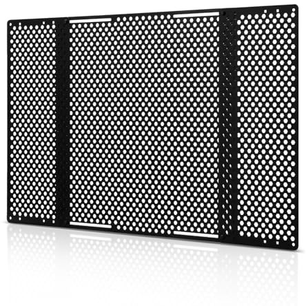 VEVOR RV Fliegengitter Türschutz verstellbares Türgitter 558,8–800 mm, verstärkte & atmungsaktive Wabenlöcher, Camper-Einstiegsschutz aus Eisen für Haustieren, schwarz