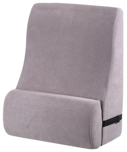 WSJHNLBEDC Lesekissen/Rückenkissen für Bett und Sofa, Memory Schaum Orthopädisches Keilkissen Verstellbare Kopfstütze und Abnehmbarer Bezug für Rücken, Nacken Und Beine. Grau, 57x45x30cm