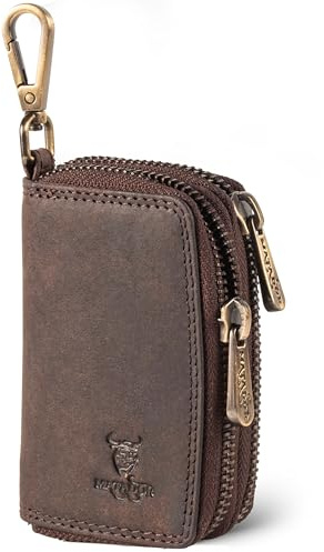 MATADOR Custodia per portachiavi da uomo in pelle #KOPENHAGEN con elegante confezione regalo, elegante custodia per auto con portachiavi, portafoglio RFID per carte, lussuosa tasca per chiavi con