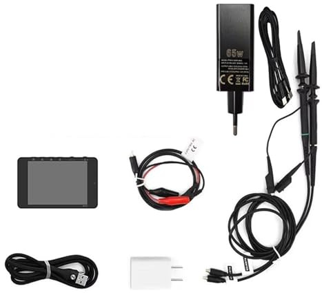 EYJOUTXGG Osciloscopio Digital portátil DS100 de 50 MHz, Dos Canales, multifunción, comprobador de componentes electrónicos.