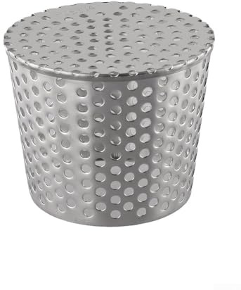 Protezione per foglie per scarico del tetto in acciaio inox con rete per impedire a foglie e detriti di bloccare grondaie e pluviali (90-110 mm)