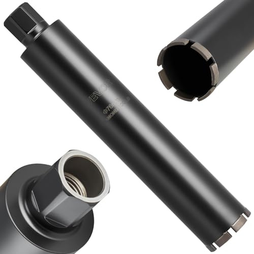 VEVOR Corona Diamantata per Carotaggio Diametro 76 mm Profondità di Foratura 356 mm, Tecnologia di Saldatura ad Alta Precisione, Punta Carotatrice Diamantata a Umido per Cemento Armato
