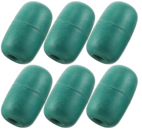 PAMINGONO 6 St Oval Rope Floats i Grönt Foam Buoy för Kajak Krabbfiske och Nätfiske Stormtålig Poolmarkerare för Fiskeredskap och Ankarbojar