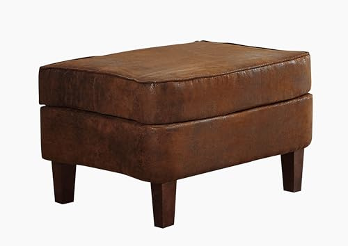 MASSIVMOEBEL24.DE Hocker braun Chesterfield | 56x67x46 cm (BxTxH) 10 kg Klassisch montiert