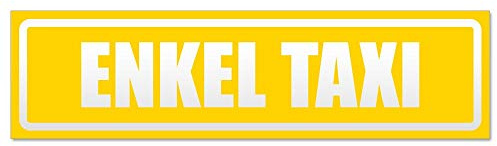 Kiwistar Magnetschild Enkel Taxi invertiert - 30cm Gelb - magnetisch für Auto PKW Kfz - wiederverwendbares Hinweisschild aus Magnetfolie - für Fahrzeug, Truck