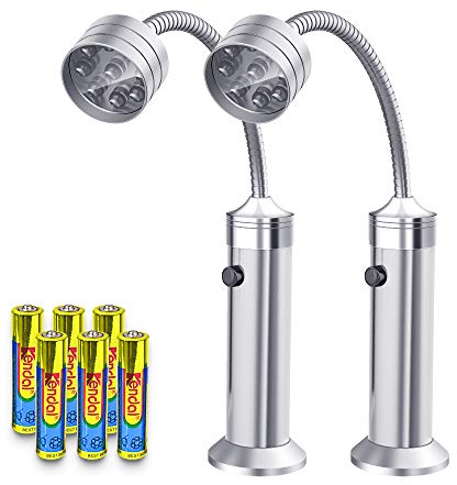 FIREOR Grill Lights for BBQ, Magnetic Base Super-Bright Outdoor LED Barbecue Grilling Light - 360 Degree Flexible Goosenec.