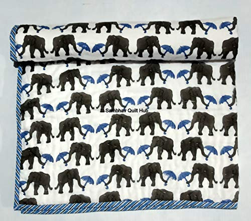 wendbar, Baby- und Kleinkind-Kinderzimmer-Decke, Baby-Überwurf, Decke – Multi-Tiere, Unisex, Baby-Geschenk, indische Dekoration, super weich und warm, Decke für Sofa und Couch, 50 x 60 cm