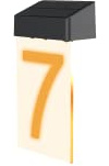 Solar Hausnummer Türschild Licht, Adressnummern Buchstaben Lampe Schild, Adresstafeln Outdoor Haus Anzeigeleuchten, Wandmontage LED Schildleuchte für Haus, Eigentumswohnung, Gebäude, Wohnung(7)