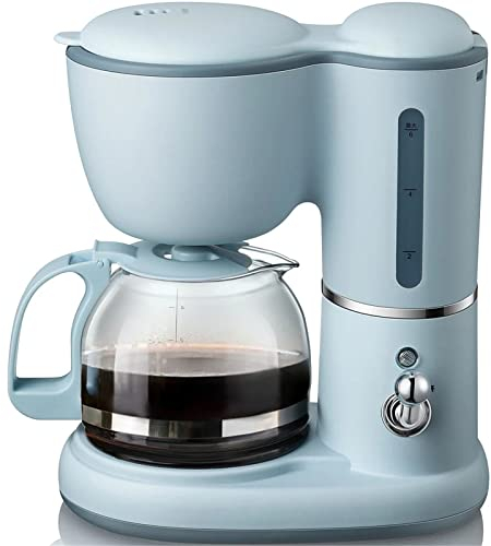 Cafetière Machine À Café Américaine À 0,6l Caisse À Café Automatique Tea Machine À Thé Peut Garder Au Chaud (Couleur : Bleu, Size : One size)