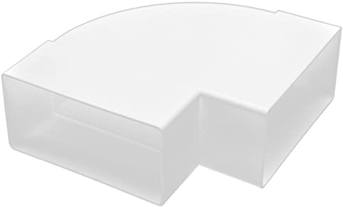 H&C VENT Raccord de conduit d'aération coudé à 90° - Pour canal plat de 55 x 110 mm - Pour conduit d'air ABS - Système PVC