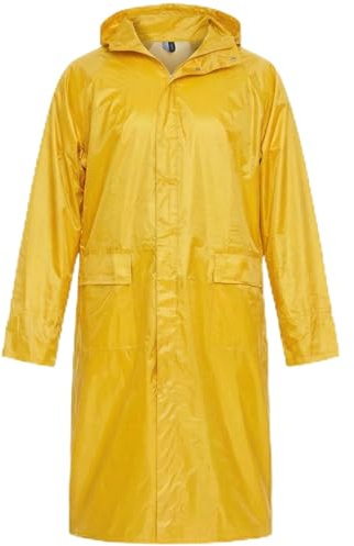 BWOLF Poseidon Chubasquero Hombre Impermeable Plegable Reutilizable Con Capucha Amarillo 4XL