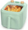 TOKIT Friggitrice ad aria calda senza olio 5L Air fryer 1300W, con finestra di visualizzazione completa 8 funzioni di cottura NFC ricette online Piccoli elettrodomestici da cucina (verde)