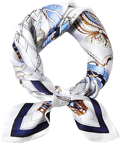 kcctoo 27.5 Mulberry Silk Feeling Head Scarf Women's Fashion Square Neck Satin Scarfs for Bag Hair Scarves Gift(A9)