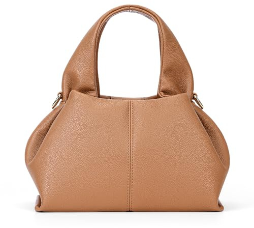 CHAMAIR Mini Handtasche Damen Umhängetasche Ledertasche Damen-Henkeltaschen Dumpling Crossbody Bag Moden PU Leder Geldbörse Handtaschen mit Abnehmbarer Schultergurt
