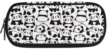 Jeiento Leichtes Federmäppchen für Mädchen, Schreibtisch-Organizer, multifunktionale Organizer-Box für Studenten, Jungen, großes Fassungsvermögen, Federmäppchen, Schreibwarenetui, Panda, Schulranzen
