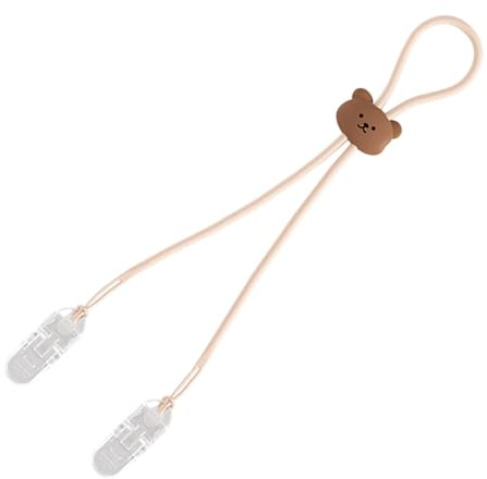 Clip Per Portatovaglioli | Clip Per Tovagliolo Regolabile, Clip Per Bavaglino Con Per Il Collo Disegno Orso Del Cartone Animato | Supporto Per Bavaglino Flessibile, Per Asciugamano