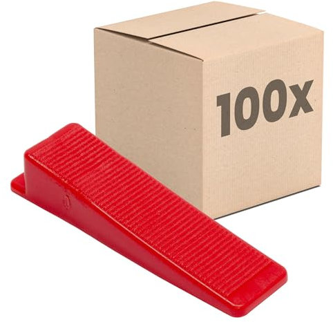 Dalsys Sistema di livellamento piastrelle 100 cunei, set ausilio per la posa, utensile per piastrellista