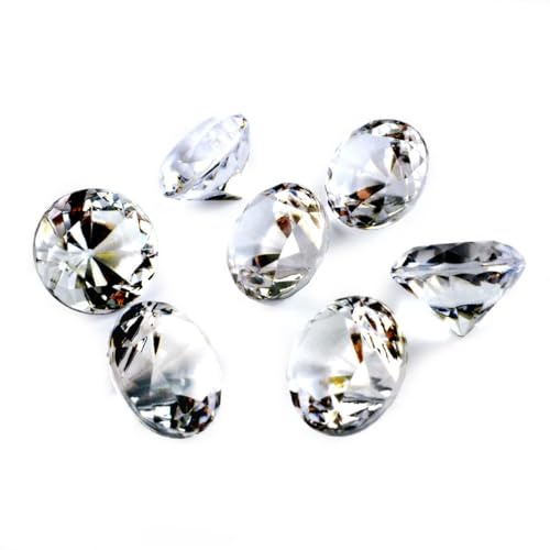 Kristall Glas Diamant,30 Stück Deko Diamanten Hochzeit Transparent Kristall Dekosteine Tischdeko Diamanten für Hochzeitsbevorzugung Dekorationen Wohnkultur Partydekoration Schaufensterdekoration