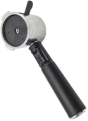 WASTEBIN Soporte para cápsulas de café de 51 mm con portafiltro ergonómico para preparar sin esfuerzo en casa o en el trabajo, plateado y negro, 1 unidad