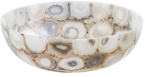 Fregadero de ágata natural, fregadero de cocina de ágata natural, fregadero de encimera de ágata natural, cuenco de ágata para lavar a mano, lavabo montado en mesa de ágata, 15 x 15 pulgadas