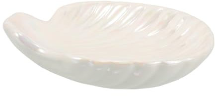 Homoyoyo Schmuckablage Keramik Dekorative Schale Muschelform Für Aufbewahrung Von Ringen Ohrringen Und Halsketten Eleganter Schmuckorganizer Für Badezimmer Und Wohnräume