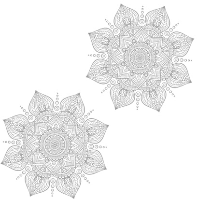 AUTSUPPL 2 Pegatinas de Pared Mandala de PVC, Estilo Étnico, Autoadhesivas, Fáciles de Retirar, Adorno para Hogar y Escenarios Interiores